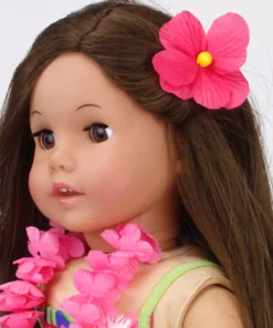 TeamsonUS Kids Sophia's 4 Piece Hawaiian Floral Bathing Suit Set For 18'' Dolls