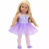 TeamsonUS Sophia’s Complete Two-Piece Ballet Outfit With Leotard, Attached Overskirt, & Matching Satin Slippers For 18” Dolls, Lavender Kids 1 TeamsonUS Sophia’s Complete Two-Piece Ballet Outfit With Leotard, Attached Overskirt, & Matching Satin Slippers For 18” Dolls, Lavender Kids