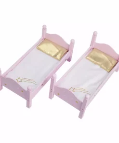 TeamsonUS Kids Olivia's Little World Twinkle Stars Princess Double Bunk Bed For 18