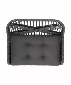 TeamsonUS Teamson Pets Lachesis Outdoor Woven Rope Cat Or Small Dog Daybed With Cushion, Gray New