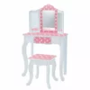 TeamsonUS Fantasy Fields - Fashion Polka Dot Prints Gisele Play Vanity Set - Pink / White Kids