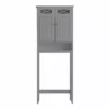 TeamsonUS Teamson Home Dawson Contemporary Wooden Over-the-Toilet Storage Cabinet With Two Doors, Gray