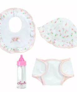 TeamsonUS Sophia's 5 Piece Floral Print Baby Doll And Bottle Set For 15'' Dolls, White/Pink 9 TeamsonUS Sophia's 5 Piece Floral Print Baby Doll And Bottle Set For 15'' Dolls, White/Pink