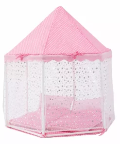 TeamsonUS Olivia's Little World Toy Tent With 2 Sleeping Bags For 18" Dolls, White/Pink