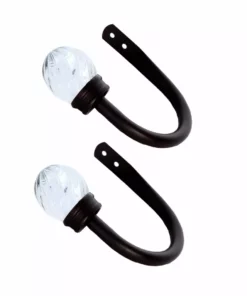 TeamsonUS Teamson Home Elisha Decorative Globe Holdbacks, Set Of 2, Black