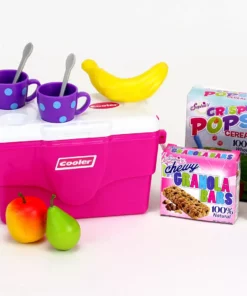 TeamsonUS Sophia's Cooler, Mugs And Grocery Food Set For 18'' Dolls, Hot Pink Kids
