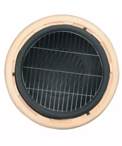 TeamsonUS Teamson Home 27" Outdoor Round Wood Burning Fire Pit With Faux Concrete And Steel Base, Stone/Black 9 TeamsonUS Teamson Home 27