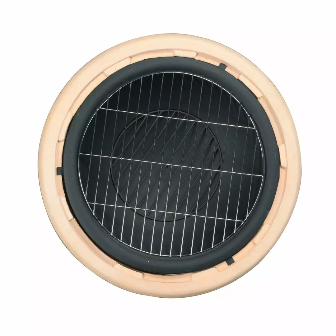 TeamsonUS Teamson Home 27" Outdoor Round Wood Burning Fire Pit With Faux Concrete And Steel Base, Stone/Black 6 TeamsonUS Teamson Home 27" Outdoor Round Wood Burning Fire Pit With Faux Concrete And Steel Base, Stone/Black