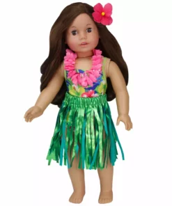 TeamsonUS Kids Sophia's 4 Piece Hawaiian Floral Bathing Suit Set For 18'' Dolls