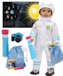 TeamsonUS Sophia's 8 Piece Smithsonian Astronaut Accessories For 18" Dolls, Multicolor