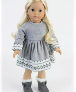 TeamsonUS Sophia's Doll Dress, Leggings, Hat, And Scarf Set For 18