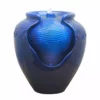 TeamsonUS Teamson Home Outdoor Glazed Pot Floor Fountain With LED Lights, Royal Blue 2 TeamsonUS Teamson Home Outdoor Glazed Pot Floor Fountain With LED Lights, Royal Blue