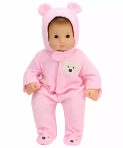 TeamsonUS Kids Sophia's Fleece Bear Hooded Snowsuit Outfit For 15'' Dolls, Light Pink 11 TeamsonUS Kids Sophia's Fleece Bear Hooded Snowsuit Outfit For 15'' Dolls, Light Pink