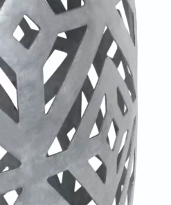 TeamsonUS Teamson Home Decorative Outdoor Side Table Planter Stand With Solar Powered LED Light, Silver New 19 TeamsonUS Teamson Home Decorative Outdoor Side Table Planter Stand With Solar Powered LED Light, Silver New