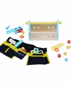 TeamsonUS Teamson Kids Little Helper Wooden Tool Box, Tool Belt And Accessories, Multicolor New