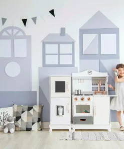 TeamsonUS Teamson Kids Little Chef Marseille Retro Play Kitchen, White