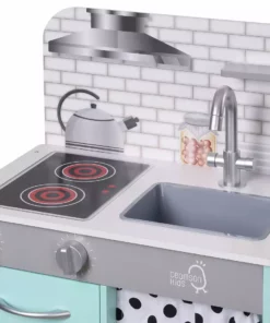 TeamsonUS Teamson Kids Little Chef Philly Modern Wooden Kitchen Playset, Mint/White 17 TeamsonUS Teamson Kids Little Chef Philly Modern Wooden Kitchen Playset, Mint/White