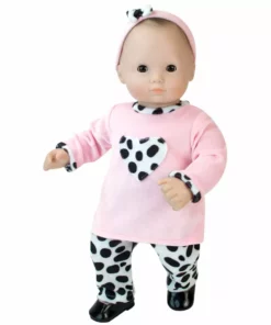 TeamsonUS Sophia's 3 Piece Velour Dalmatian Print Set For 15