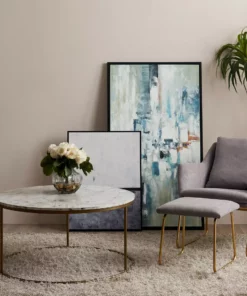 TeamsonUS Teamson Home Marmo Modern Marble-Look Round Coffee Table, Marble/Brass 10 TeamsonUS Teamson Home Marmo Modern Marble-Look Round Coffee Table, Marble/Brass