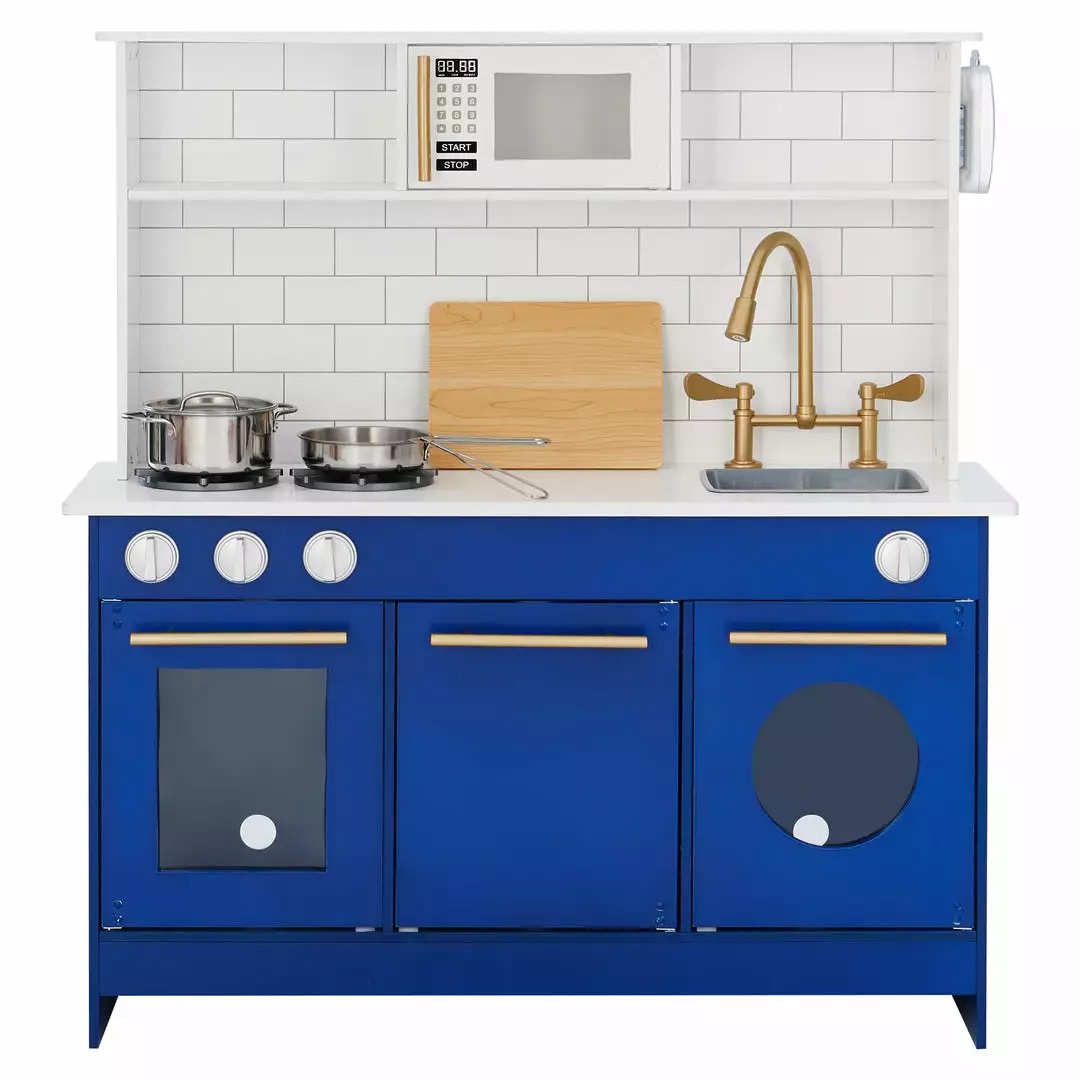 TeamsonUS Teamson Kids - Little Chef Berlin Modern Play Kitchen - White / Blue 8 TeamsonUS Teamson Kids - Little Chef Berlin Modern Play Kitchen - White / Blue