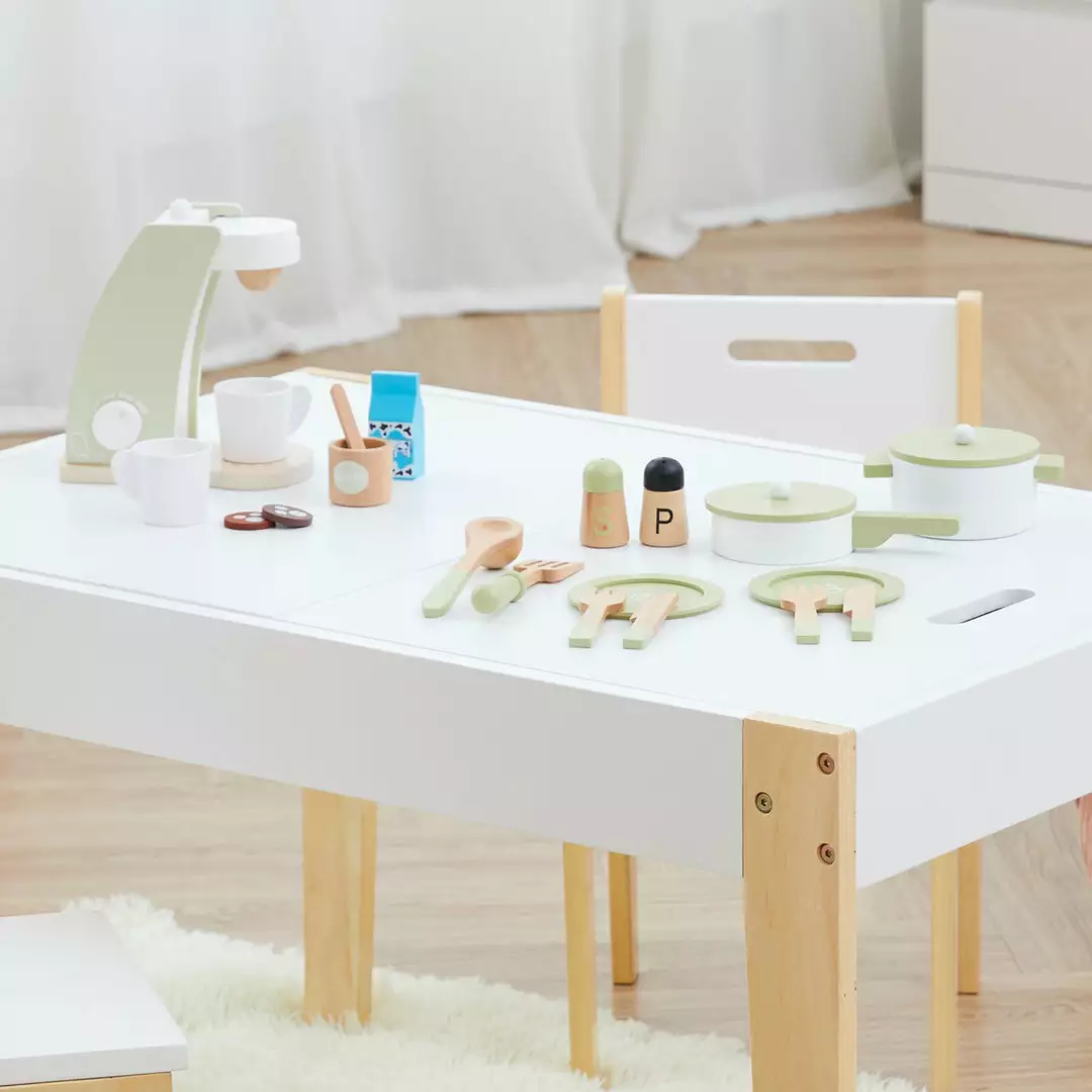 TeamsonUS Teamson Kids Little Chef Frankfurt Wooden Cookware Play Kitchen Accessories, Green 10 TeamsonUS Teamson Kids Little Chef Frankfurt Wooden Cookware Play Kitchen Accessories, Green