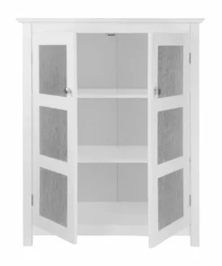 TeamsonUS Teamson Home Connor 2 Door Floor Cabinet With Adjustable Shelf, White 12 TeamsonUS Teamson Home Connor 2 Door Floor Cabinet With Adjustable Shelf, White