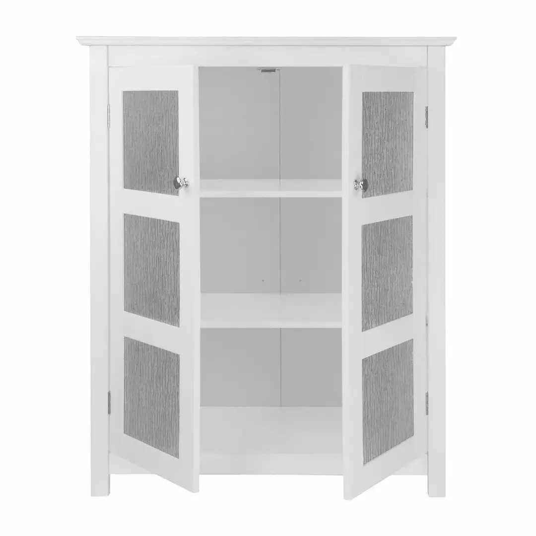 TeamsonUS Teamson Home Connor 2 Door Floor Cabinet With Adjustable Shelf, White 7 TeamsonUS Teamson Home Connor 2 Door Floor Cabinet With Adjustable Shelf, White