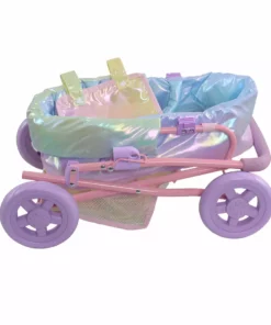 TeamsonUS Olivias Little World Magical Dreamland Deluxe Baby Doll Stroller And Carrier, Iridescent