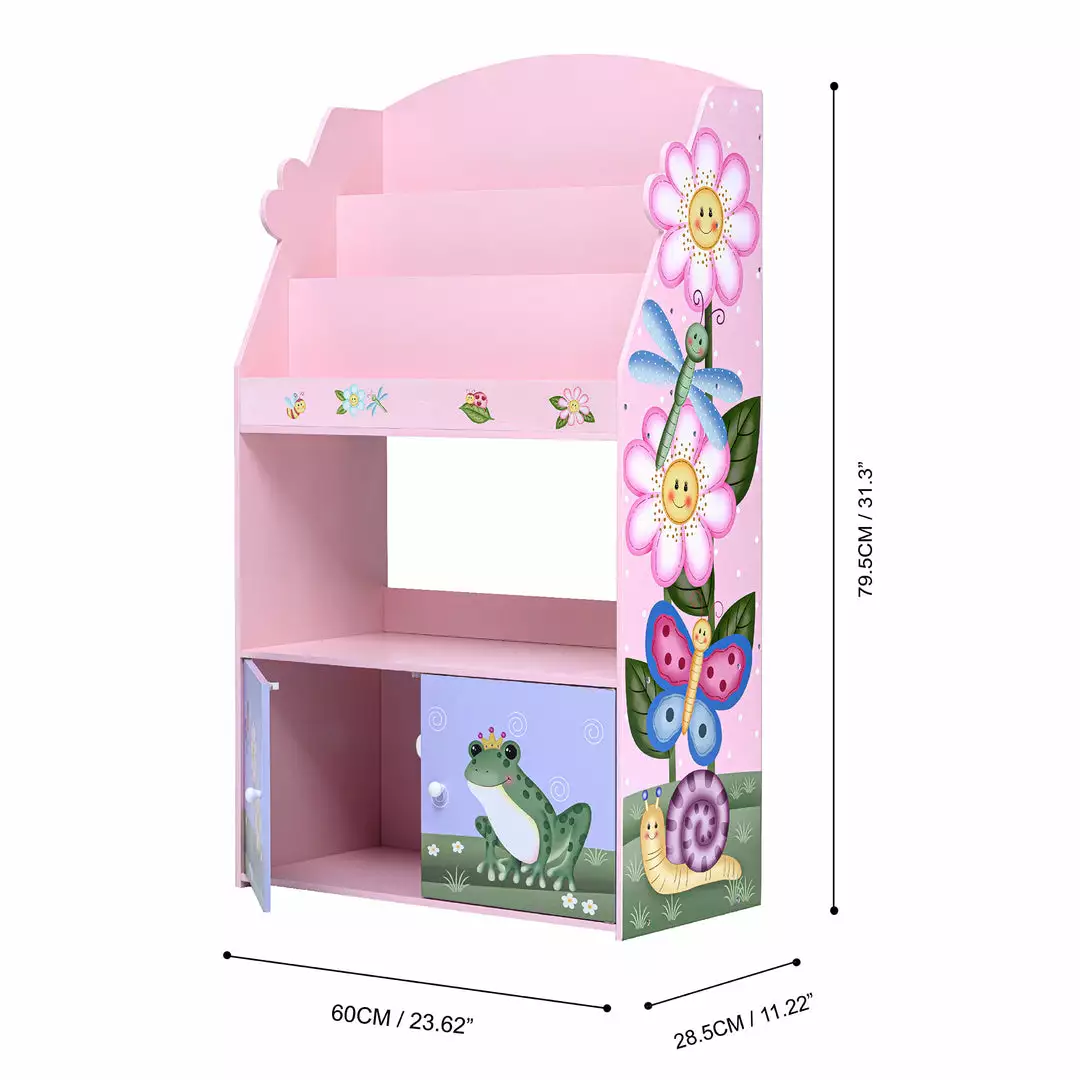 TeamsonUS Fantasy Fields Magic Garden Kids 3-Tier Wooden Bookshelf With Storage, Multicolor 6 TeamsonUS Fantasy Fields Magic Garden Kids 3-Tier Wooden Bookshelf With Storage, Multicolor