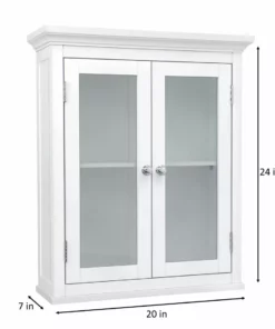 TeamsonUS Teamson Home Madison Removable Wooden Wall Cabinet With 2 Doors, White 12 TeamsonUS Teamson Home Madison Removable Wooden Wall Cabinet With 2 Doors, White