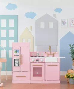 TeamsonUS Teamson Kids - Little Chef Chelsea Modern Play Kitchen - Pink / Gold 13 TeamsonUS Teamson Kids - Little Chef Chelsea Modern Play Kitchen - Pink / Gold