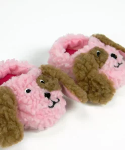 TeamsonUS Sophia's Sherpa Puppy Dog Face Slippers For 18