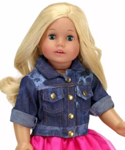 TeamsonUS Sophia's Acid Wash Style Jean Jacket For 18" Dolls, Blue Kids 9 TeamsonUS Sophia's Acid Wash Style Jean Jacket For 18