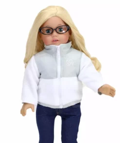 TeamsonUS Kids Sophia's Nylon/Fleece Jacket And Boots For 18" Dolls, White/Gray 10 TeamsonUS Kids Sophia's Nylon/Fleece Jacket And Boots For 18