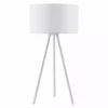 TeamsonUS Teamson Home Eli Modern 19.7" Tripod Table Lamp With Drum Shade, White