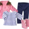 TeamsonUS Sophia's Jacket, Leggings, T-Shirt, And Rain Boots For 18" Dolls 1 TeamsonUS Sophia's Jacket, Leggings, T-Shirt, And Rain Boots For 18" Dolls